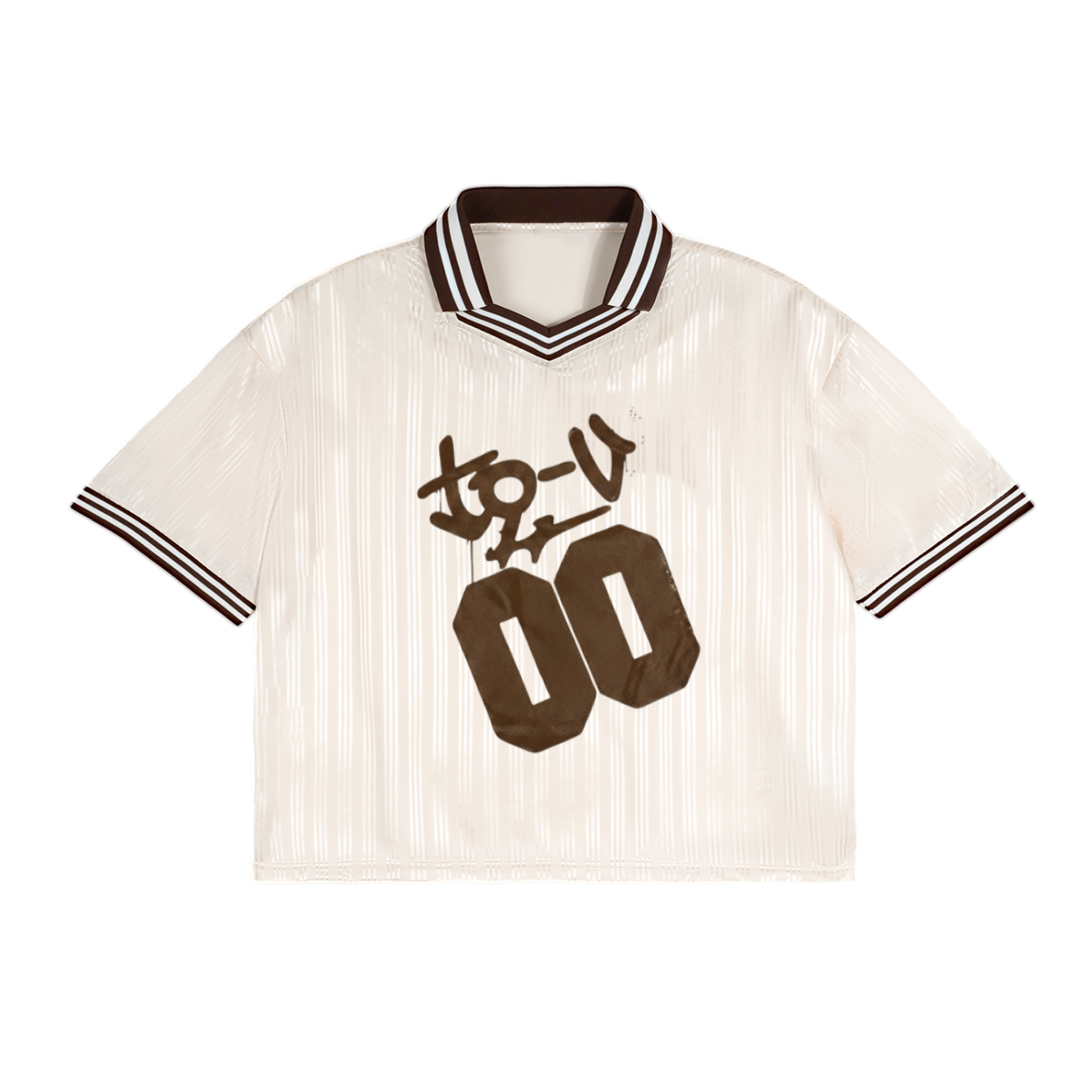 Contrast Stripes Polo Collar T-Shirt