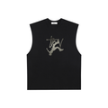 Raw Edge Cotton Tank Top