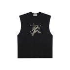 Raw Edge Cotton Tank Top