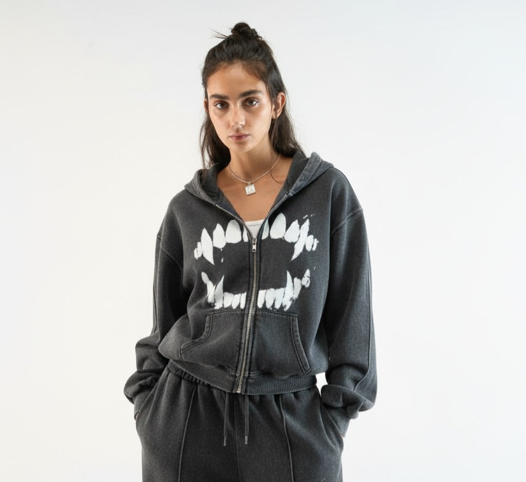 Fangs Zip Hoodie
