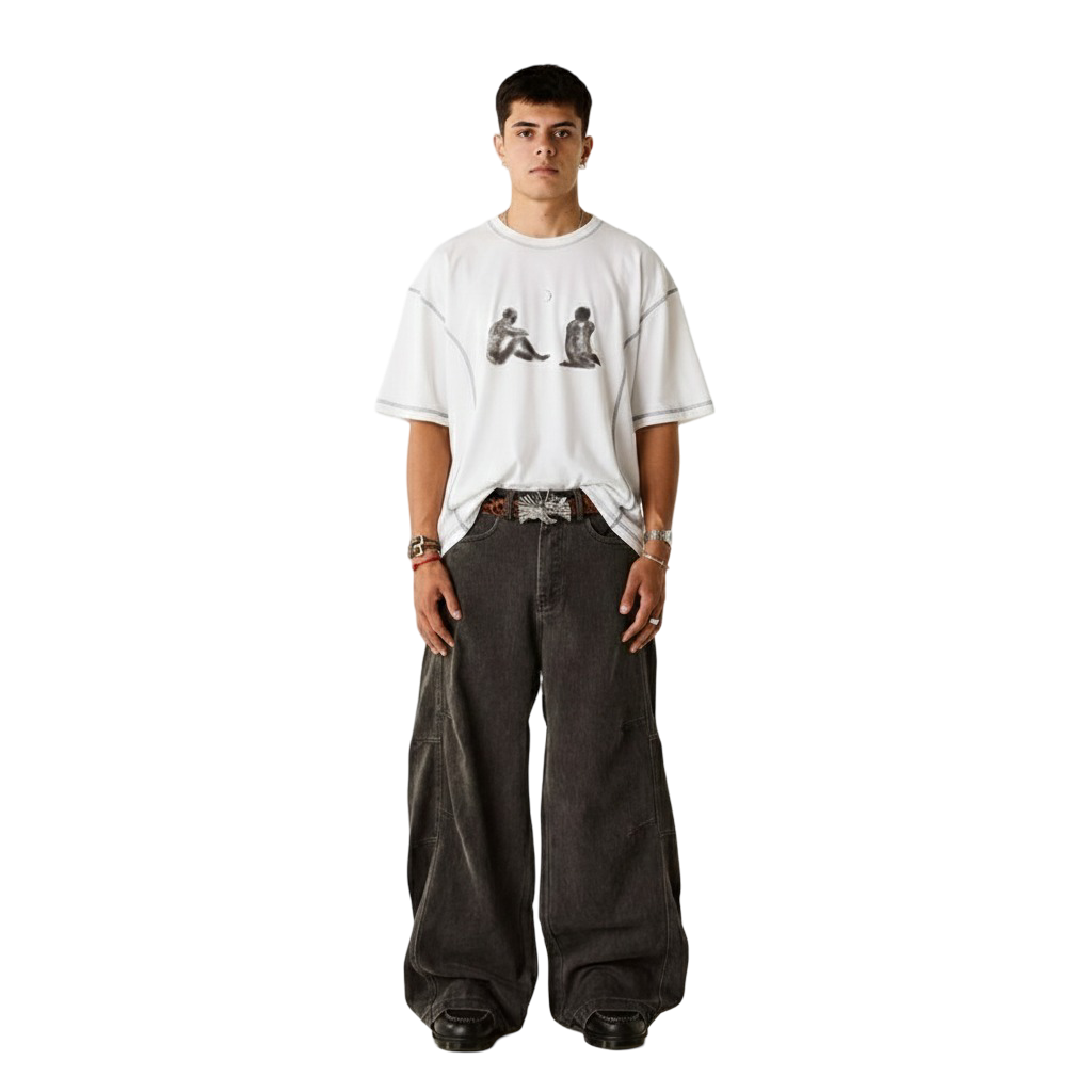 Contrast-Stitched T-Shirt