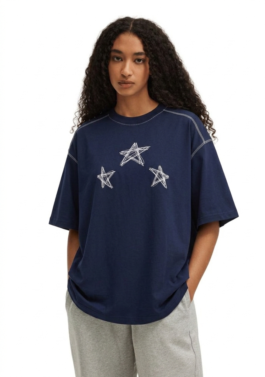 Contrast-Stitched Tee