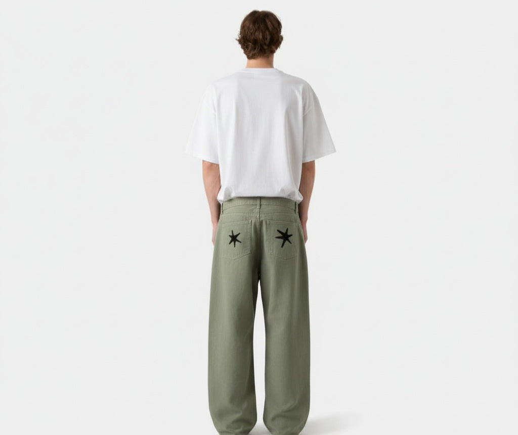 Graffiti Star Belted Pants