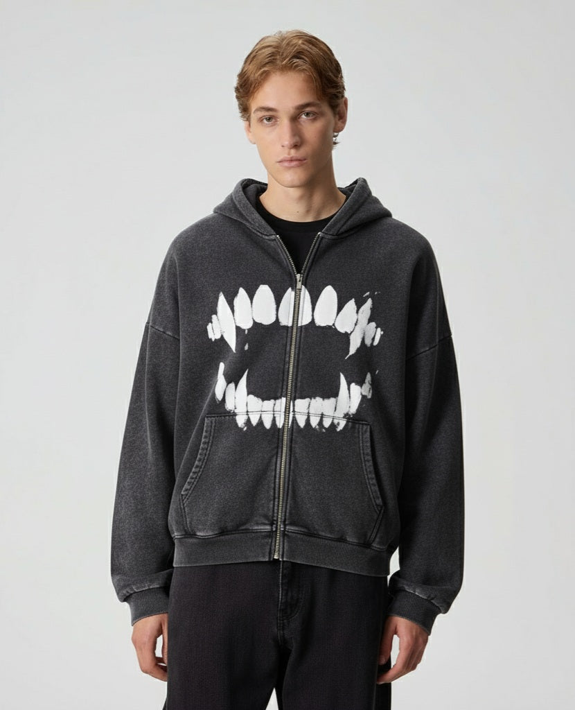 Fangs Zip Hoodie