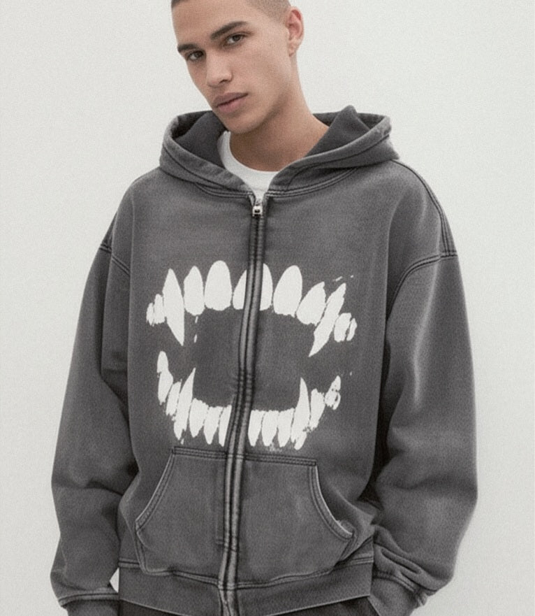 Fangs Zip Hoodie